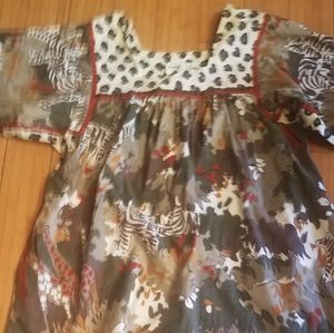 Krist Gudnason jungle animal print patio dress xl